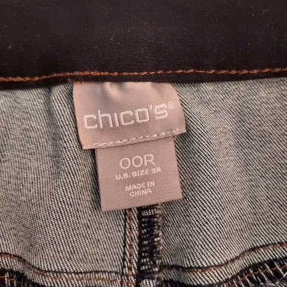 Chicos Tapered Jean with Studded Beaded & Snowflake Detail. - Picture 8 of 13